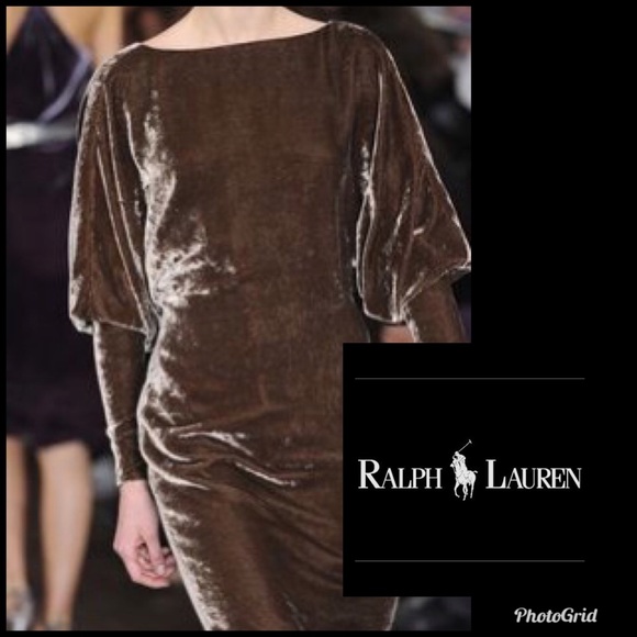 ralph lauren green velvet dress